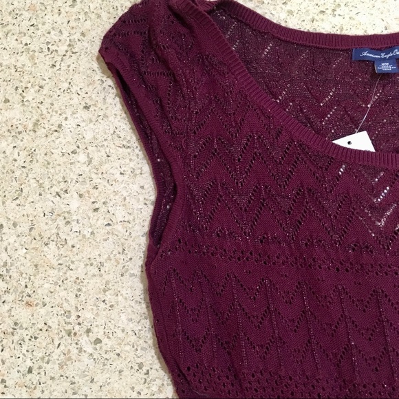 NWT AE Outfitters burgundy metallic sweater dress! - Picture 4 of 8